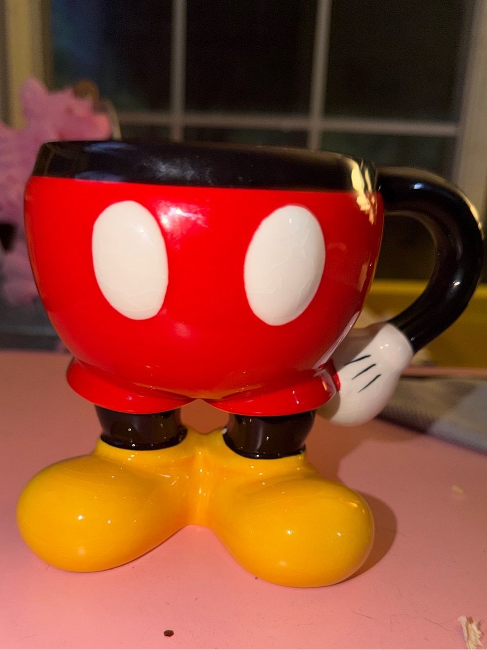 Mickey Red & Yellow Character Mug - Kids Toy Cup - Ceramin